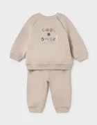Mayoral Newborn спортен комплект анцуг за бебе от памук бежов 2607