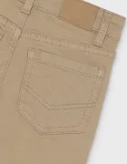 Mayoral панталон за деца от памук с еластан slim fit basic бежов 517