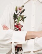 Medicine риза дамска с вискоза бежова с щампа
