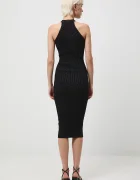 Medicine Рокля в сребристо среднодълга с кройка по тялото