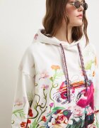 Medicine суичър с качулка дамски от памук бежов