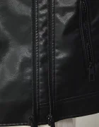 Medicine Яке тип biker в черно преходен модел с уголемена кройка