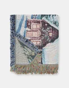 Medicine Жакардово одеяло в тъмносиньо