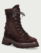 MICHAEL Michael Kors боти дамски от велур Caleb Lug Bootie кафяви 40F6CBFE5S.251