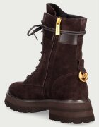 MICHAEL Michael Kors боти дамски от велур Caleb Lug Bootie кафяви 40F6CBFE5S.251