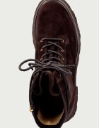MICHAEL Michael Kors боти дамски от велур Caleb Lug Bootie кафяви 40F6CBFE5S.251