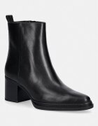MICHAEL Michael Kors боти с дебел ток дамски от кожа Lex Bootie черни 40F5LXME5L.001