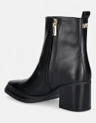 MICHAEL Michael Kors боти с дебел ток дамски от кожа Lex Bootie черни 40F5LXME5L.001