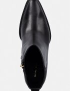 MICHAEL Michael Kors боти с дебел ток дамски от кожа Lex Bootie черни 40F5LXME5L.001
