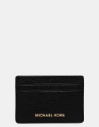 MICHAEL Michael Kors калъф за карти от кожа черен 32F7GF6D0L