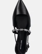 MICHAEL Michael Kors Кожени балеринки Dina Flex Sling Flat в черно с отворена пета 40R6DIFP2L.001