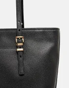 MICHAEL Michael Kors шопинг чанта дамска от кожа QUINN черна 30T5GQNT2L