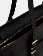 MICHAEL Michael Kors шопинг чанта дамска от кожа QUINN черна 30T5GQNT2L