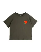 Mini Rodini Детска памучна тениска Arrowed heart