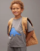 Mini Rodini Детска памучна тениска Dino