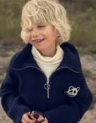 Mini Rodini Детски памучен пуловер Panda