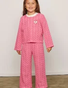 Mini Rodini спортен панталон за деца от памук Lace розов 26630105