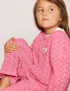 Mini Rodini спортен панталон за деца от памук Lace розов 26630105