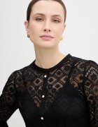 Morgan Блуза дамска в черно с изчистен дизайн TMARCUS