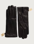 Moschino ръкавици дамски от кожа черни M2396 65250