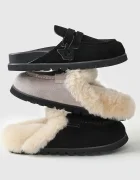 Naked Wolfe чехли сабо дамски от велур Corded черни Corded Black