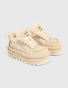 Naked Wolfe Велурени ботуши Beau в бежово Beau Ice Suede