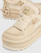 Naked Wolfe Велурени маратонки Beau в бежово Beau Ice Suede