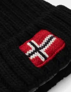 Napapijri Детска шапка с вълна SEMIURY 6 в черно от плътен трикотаж NP0A4GMH0411