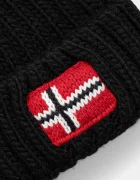 Napapijri Детска шапка с вълна SEMIURY 6 в черно от плътен трикотаж NP0A4GMH0411