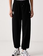 New Era спортен панталон от памук MLB LE MIDI JOGGER черен с висока талия 60675751