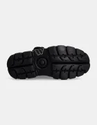 New Rock Кожени маратонки Itali Negro + Nomada Negro + Tower Negro Acero в черно M-106-S1
