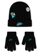 Nike шапка и ръкавици за деца черна 8A3181