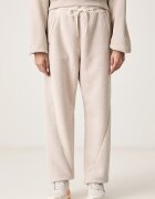 Nike Sportswear спортен панталон дамски от полар бежов със стандартна талия IU5217.236