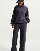 Nike Sportswear спортен панталон дамски с памук Studio Fleece сив IX7048.013