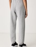 Nike Sportswear спортен панталон дамски с памук Studio Fleece сив със стандартна талия IM8076.063