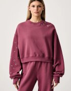 Nike Sportswear суичър дамски с памук Studio Fleece розов IX7045.654