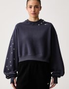 Nike Sportswear суичър дамски с памук Studio Fleece сив IX7045.013