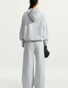 Nike Sportswear суичър с качулка дамски с памук Studio Fleece сив IX7043.012