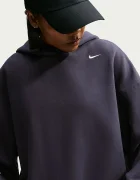 Nike Sportswear суичър с качулка дамски с памук Studio Fleece сив IX7043.013