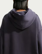 Nike Sportswear суичър с качулка дамски с памук Studio Fleece сив IX7043.013