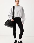Nike Sportswear уголемен суичър дамски с памук Studio Fleece сив IX7045.012
