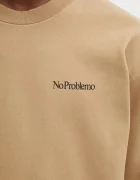 no problemo Памучен суичър Mini Problemo мъжки в бежово с принт NP2000904