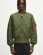 no problemo Яке бомбър с две лица x Alpha Industries No War MA-1 в зелено преходен модел NP7113504