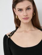 Patrizia Pepe Рокля в черно къса с кройка по тялото 8A1244 K164