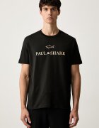 Paul&Shark тениска мъжка от памук Knitwear черна 99311007