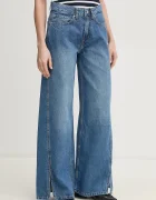 Pepe Jeans Дънки WIDE LEG JEANS MW SLIT в синьо PL205001
