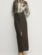 Pepe Jeans Дънкова пола MAXI SKIRT HW COATED