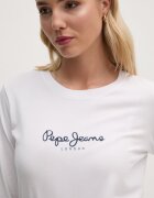 Pepe Jeans Памучна блуза с дълги ръкави FIORE LS в бяло PL505947