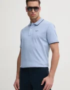Pepe Jeans Памучна тениска с яка Hans