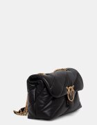 Pinko чанта crossbody дамска от кожа черна 100038 A0F2